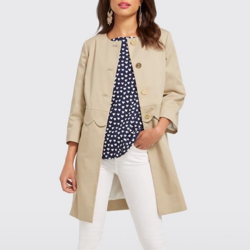 Draper James Scallop trench coat!